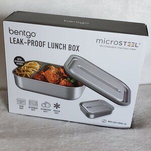NIB - Bentgo Stainless Leak-Proof  Lunch Box with Removable Divider- Gray